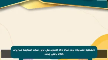 «تغطية حصرية» تردد قناة SSC الجديد على نايل سات لمتابعة مباريات 2025 بأعلى جودة